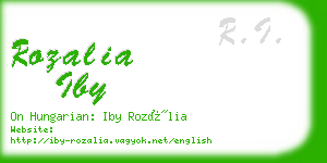 rozalia iby business card